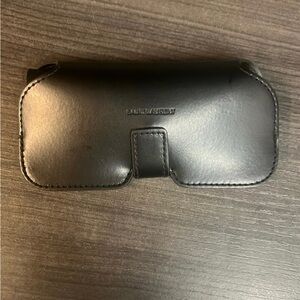 Saint Laurent Black Leather Sunglasses Case